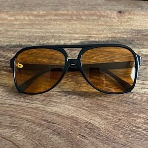 Orange Tint Aviator Sunglasses
